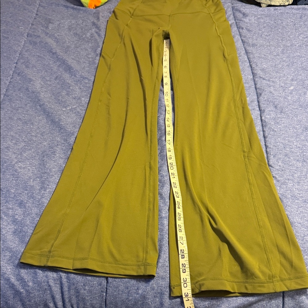 Olive Fabletics PureLuxe High-Waisted Pocketed Kick Flare - Picture 4 of 5